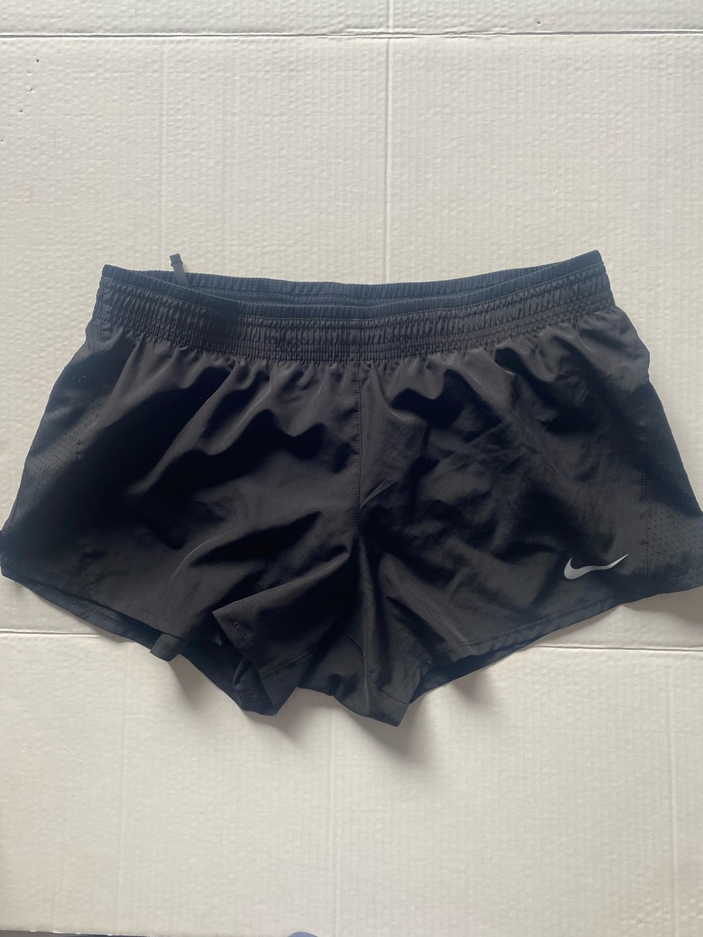 Nike Women’s Black Athletic Running Shorts with Reflective Swoosh